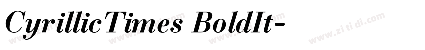 CyrillicTimes BoldIt字体转换